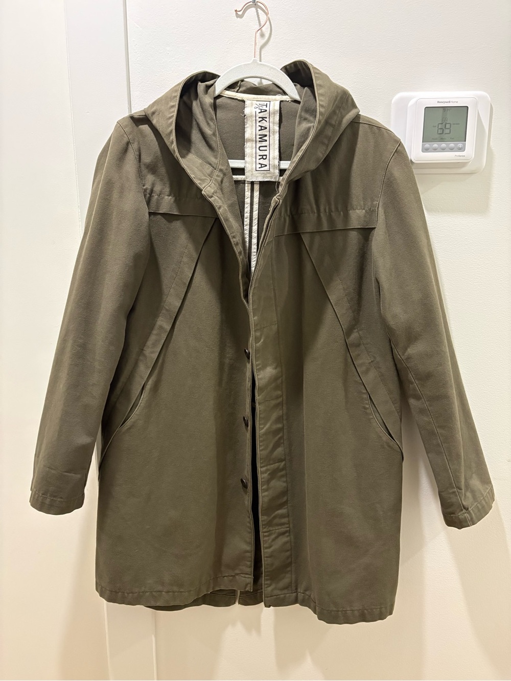 1/8 TAKAMURA | Olive Green Hooded Coat